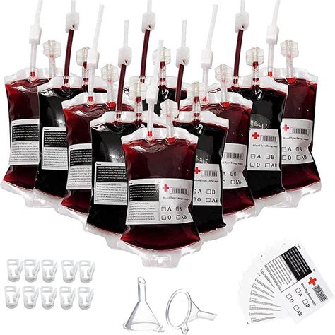 fake blood bags for drinks|halloween blood bags for drinks.